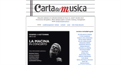 Desktop Screenshot of cartadamusica.it